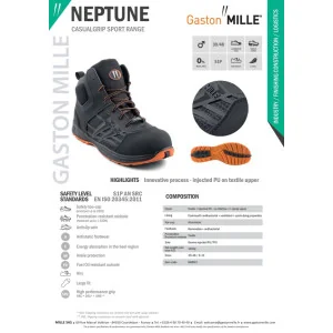 Lengvi ir patogūs darbiniai sportbačiai Gaston Mille Neptune S1P AN SRC | Glove.lt