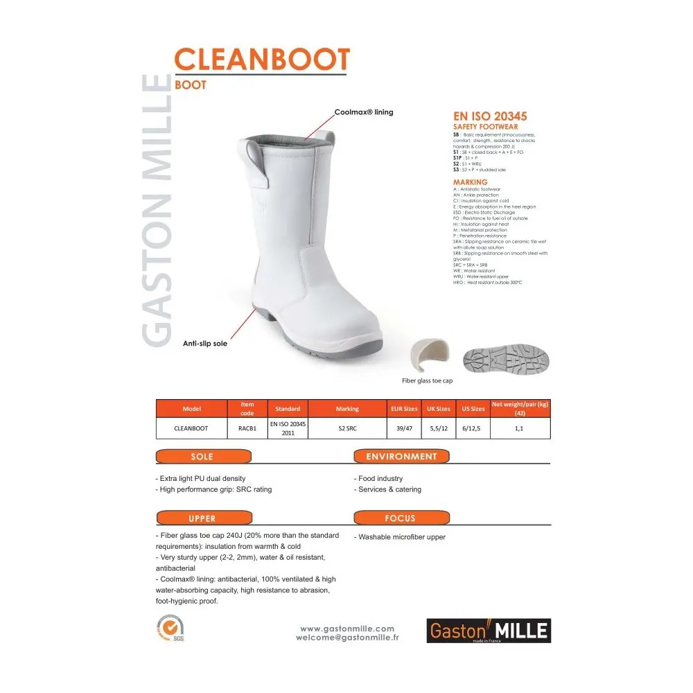 Apsauginiai batai Gaston Mille Cleanboot S2 SRC | Glove.lt