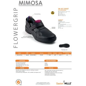 Moteriški bateliai Gaston Mille Mimosa Black O1 SRC | Glove.lt
