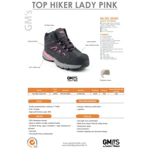 Moteriški darbo batai Gaston Mille Top Hiker Lady Pink S3 HRO SRC, be metalinių detalių | Glove.lt