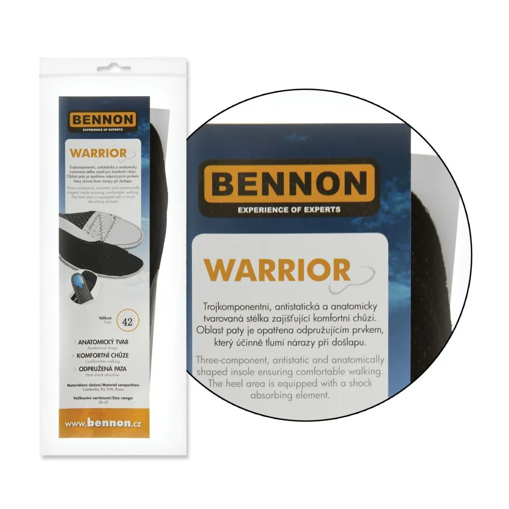 Vidpadžiai Bennon WARRIOR – patogumas ir amortizacija