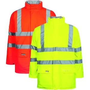 Žieminė darbinė striukė Lyngsoe Flame Hi-Vis PU FR-LR3456