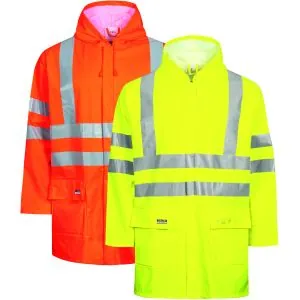 Darbinė striukė Lyngsoe Hi-Vis PU FR-LR55– atspari lietui