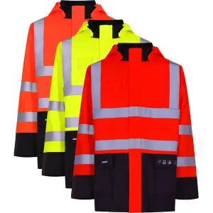 Darbo striukė Lyngsoe Hi-Vis PU FR-LR6025 – aukštas matomumas