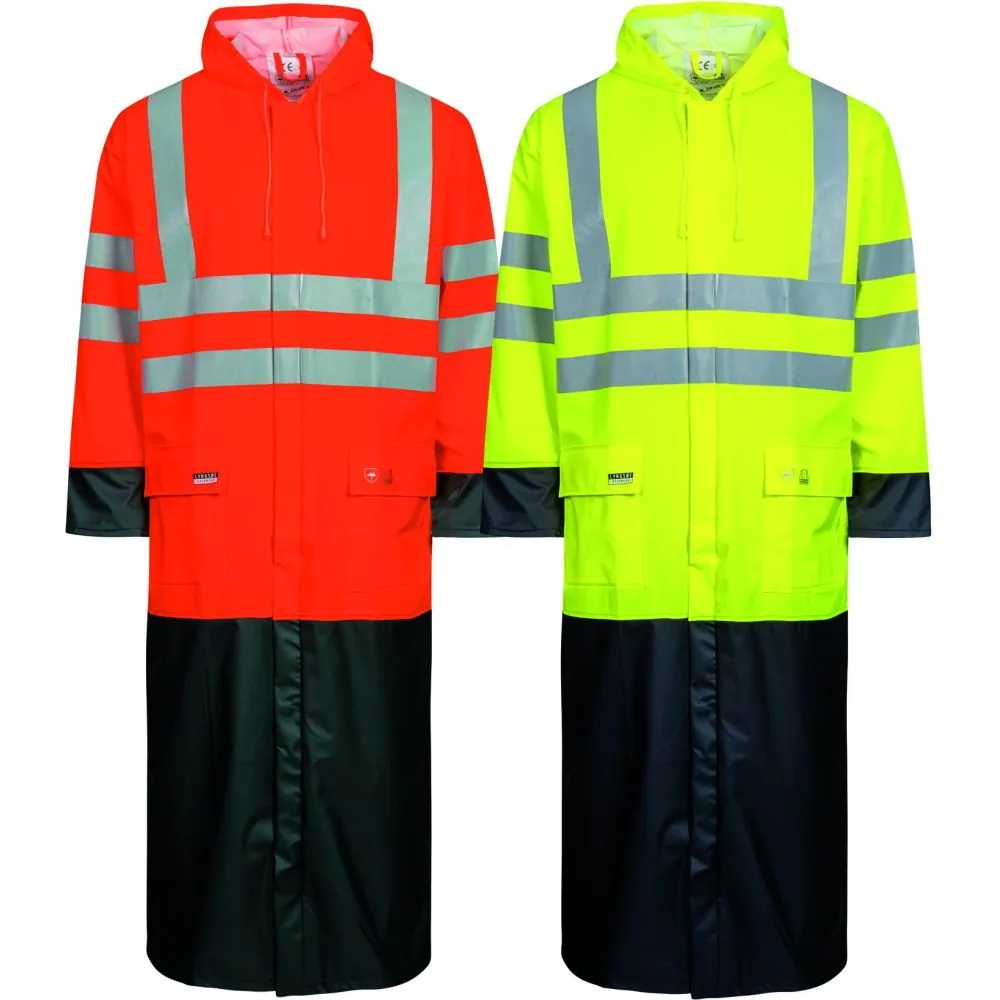 Šviesą atspindintis lietpaltis Lyngsoe Hi-Vis PU 135 cm LR8085 Šviesą atspindintis lietpaltis Lyngsoe Hi-Vis PU 135 cm LR8085