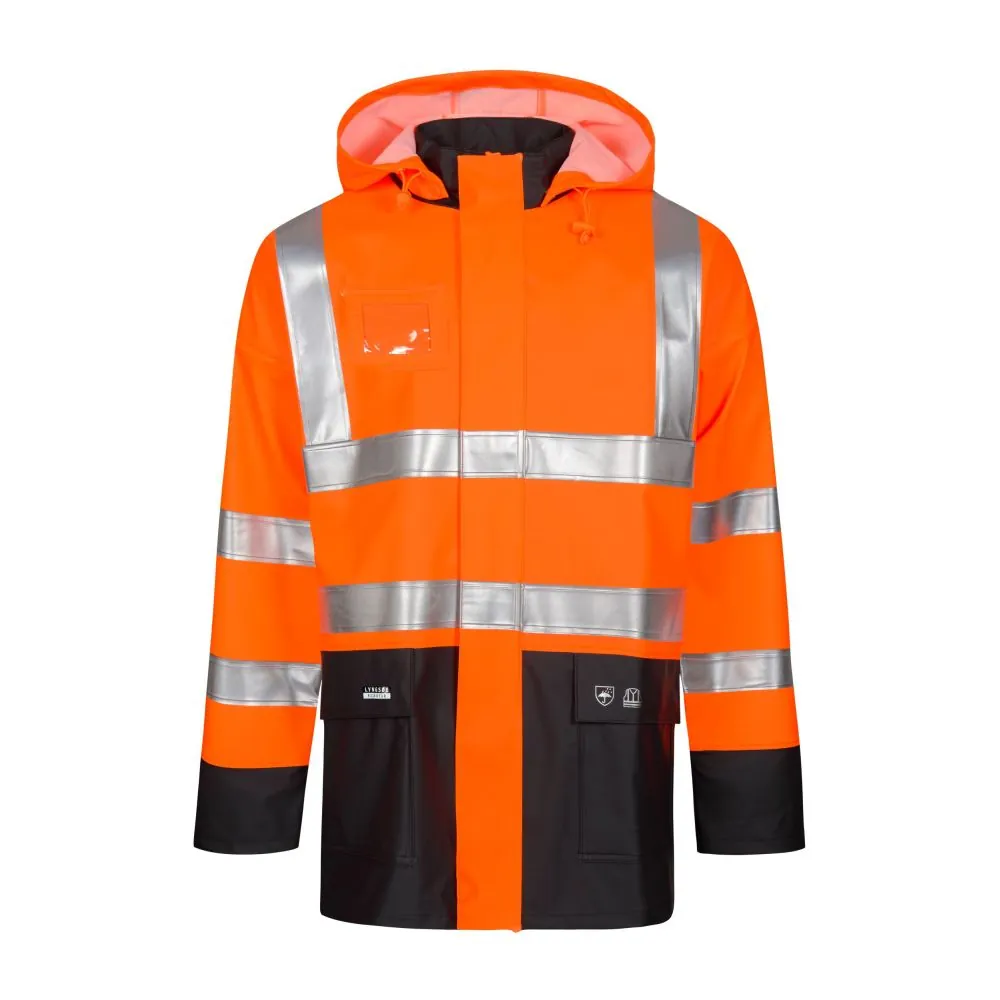 Lyngsoe Hi-Vis PU/PVC darbo striukė LR9015 – geras matomumas