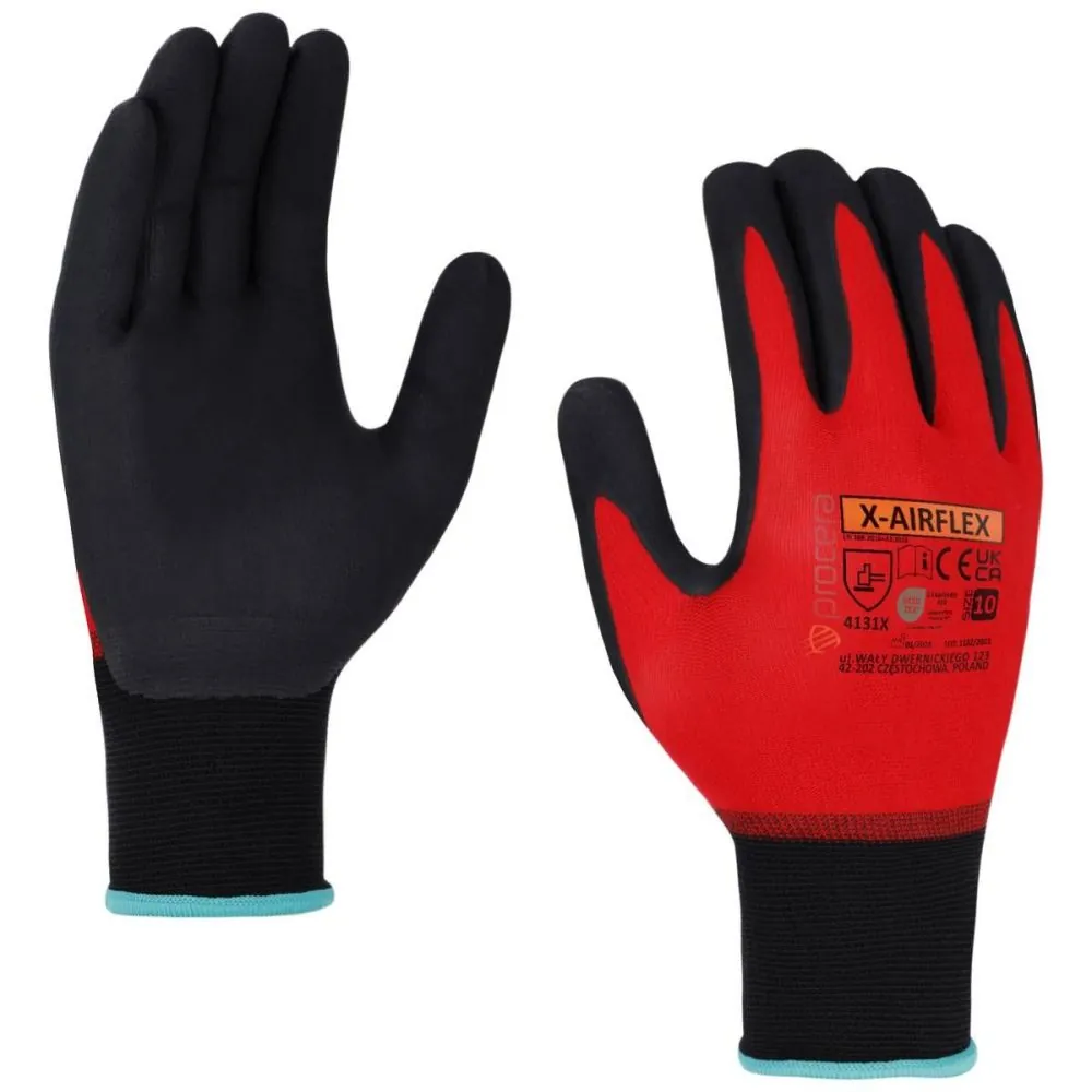 Darbo pirštinės nitrilu Procera X-AIRFLEX Darbo pirštinės nitrilu Procera X-AIRFLEX