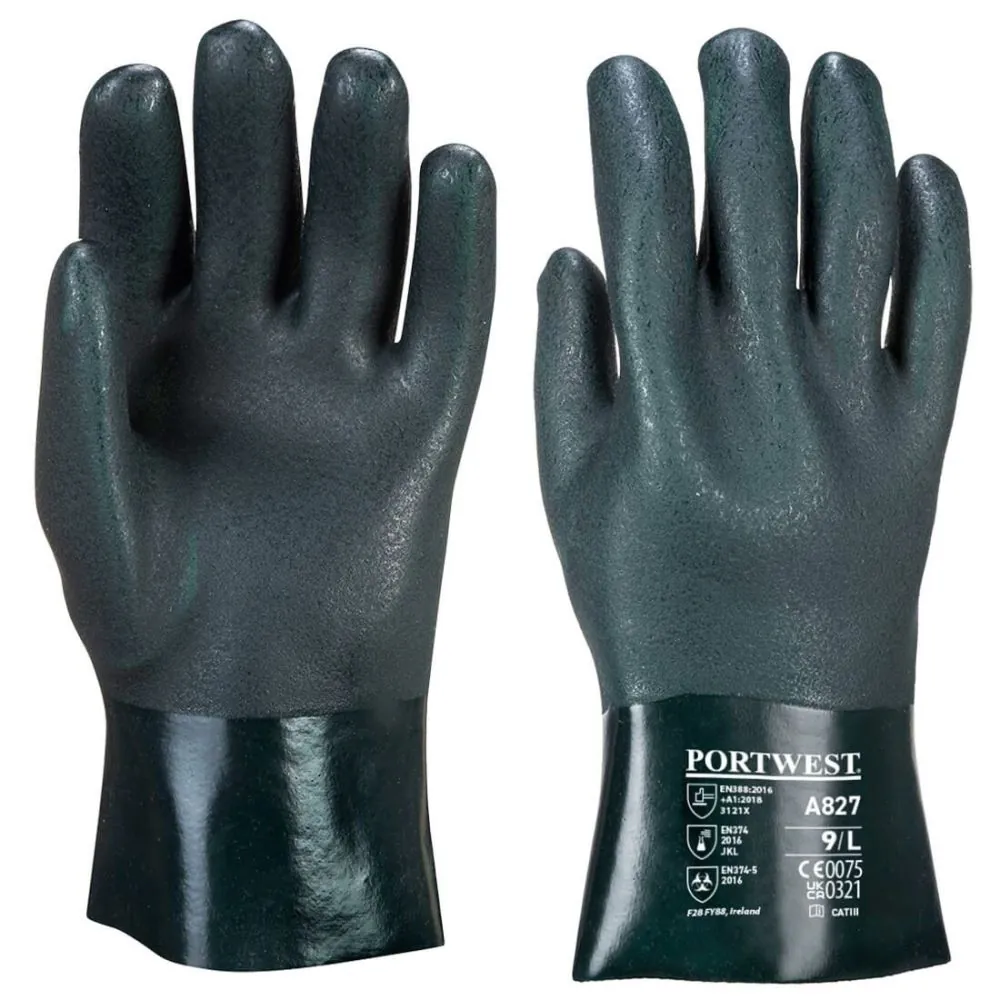 Dvigubu PVC sluoksniu dengtos pirštinės Portwest A827
