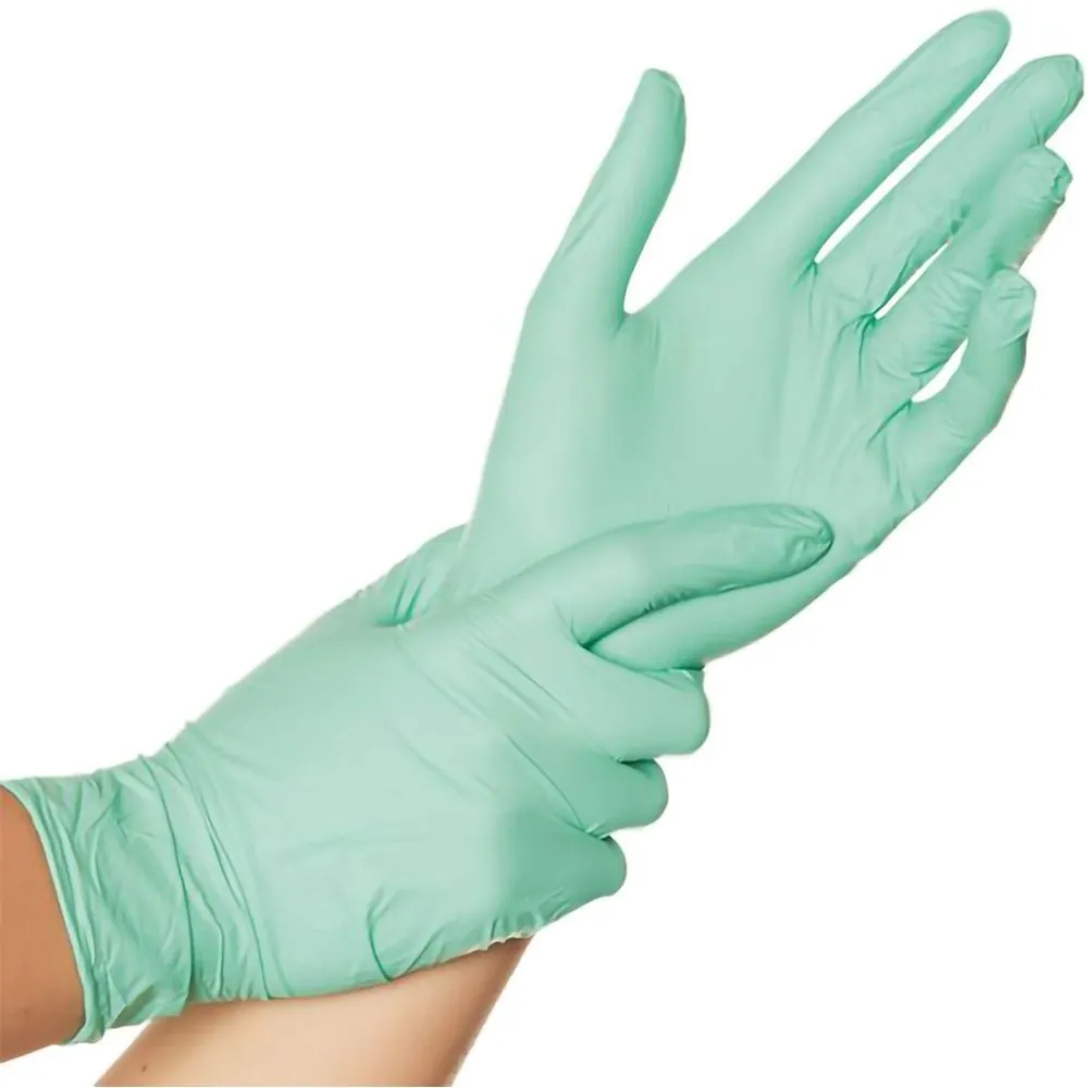 Vienkartinės nitrilinės pirštinės Abena Classic Sensitive, žalios | Glove.lt