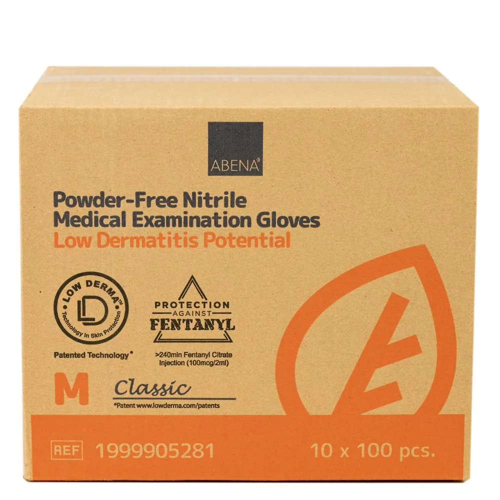 Vienkartinės medicininės nitrilinės pirštinės Abena Classic Sensitive 1000 vnt., juodos | Glove.lt
