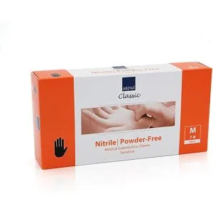 Vienkartinės medicininės nitrilinės pirštinės Abena Classic Sensitive 1000 vnt., juodos | Glove.lt