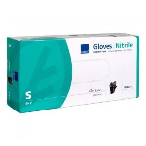 Vienkartinės medicininės nitrilinės pirštinės Abena Classic Sensitive 100 vnt., juodos | Glove.lt