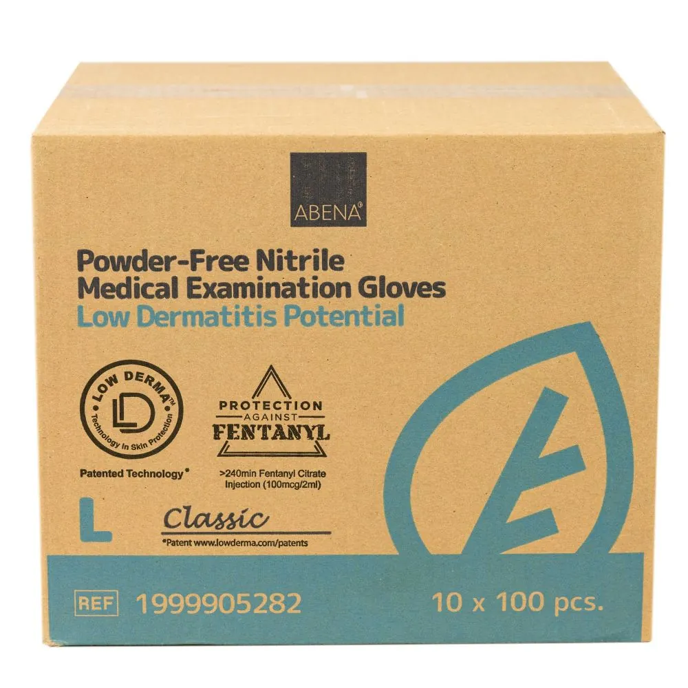 Vienkartinės medicininės nitrilinės pirštinės Abena Classic 1000 vnt., mėlynos | Glove.lt