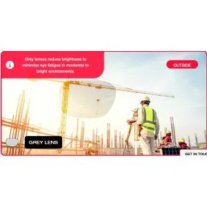 Riley Tilla apsauginiai akiniai ant akinių – pilki lęšiai