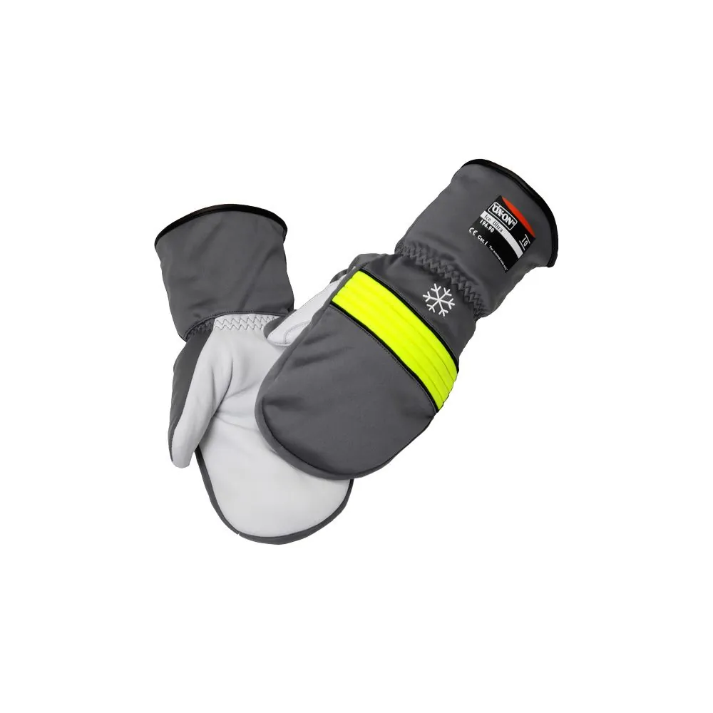 Šiltos žieminės kumštinės pirštinės iš ožkos odos ir SoftShell Ox-On Ice Ultra, Danija. | Glove.lt