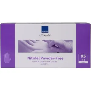 Vienkartinės medicininės nitrilinės pirštinės Abena Classic Sensitive 100 vnt., violetinės | Glove.lt