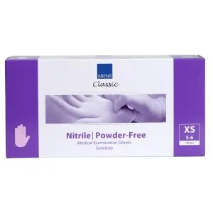 Vienkartinės medicininės nitrilinės pirštinės Abena Classic Sensitive 100 vnt., rožinės | Glove.lt