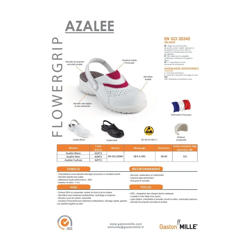 Gaston AZALEE SB E A SRC darbo klumpės | Gaston Mille