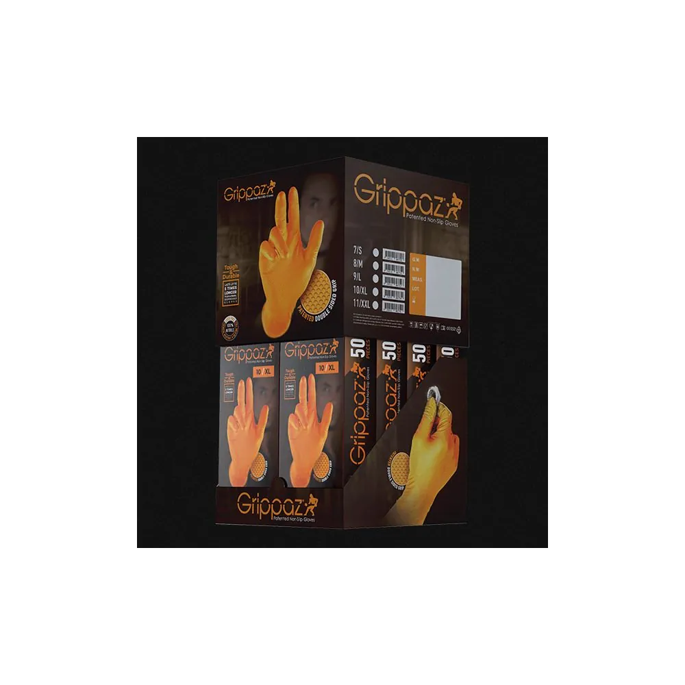 Vienkartinės nitrilinės pirštinės M-Safe Grippaz 246BK, oranžinės , 500 vnt. | Glove.lt Vienkartinės nitrilinės pirštinės M-Safe Grippaz 246BK, oranžinės , 500 vnt. | Glove.lt