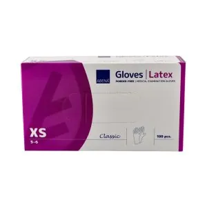 Vienkartinės medicininės lateksinės pirštinės Abena Classic 100 vnt., skaidrios | Glove.lt