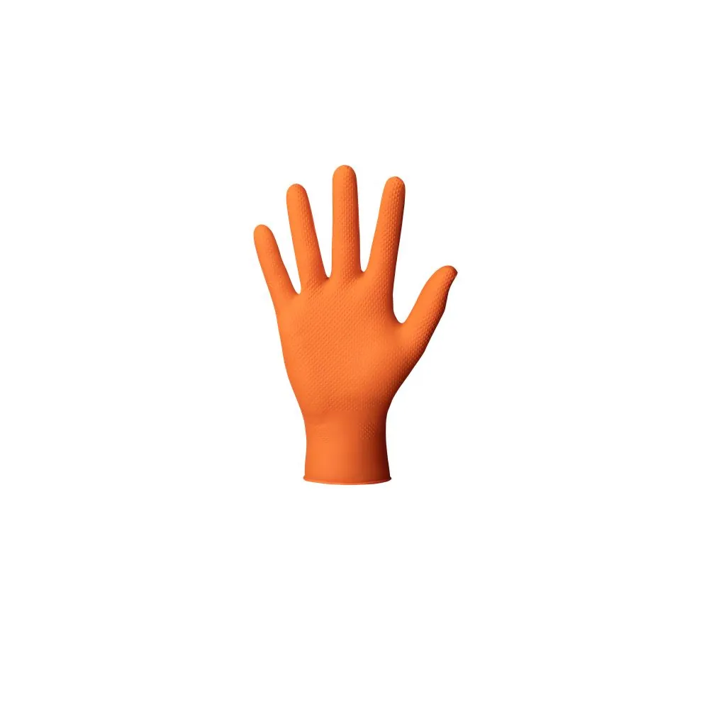 Mercator nitrilinės pirštinės Ideal Go Grip oranžinės, 50 vnt.