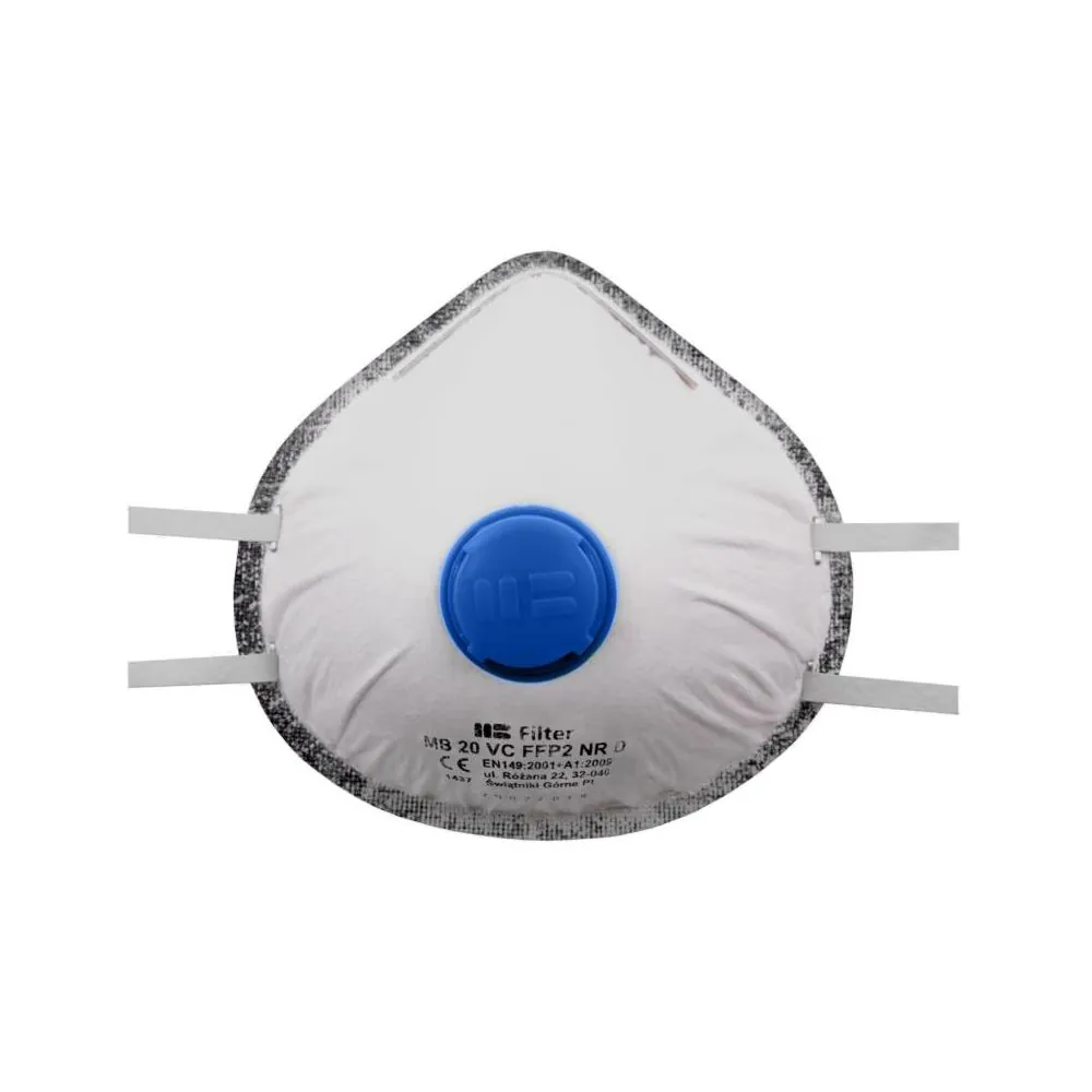 FFP2 respiratorius su vožtuvu ir aktyvuotos anglies sluoksniu MB 20 VC Comfort | Glove.lt