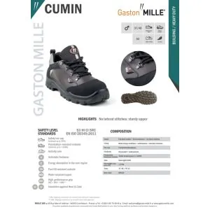 Darbiniai apsauginiai batai Gaston Mille Cumin S3 HI CI SRC | Glove.lt