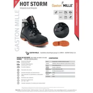 Elektrą izoliuojantys darbo batai Gaston Mille Hot Storm SB P HRO E FO SRC | Glove.lt