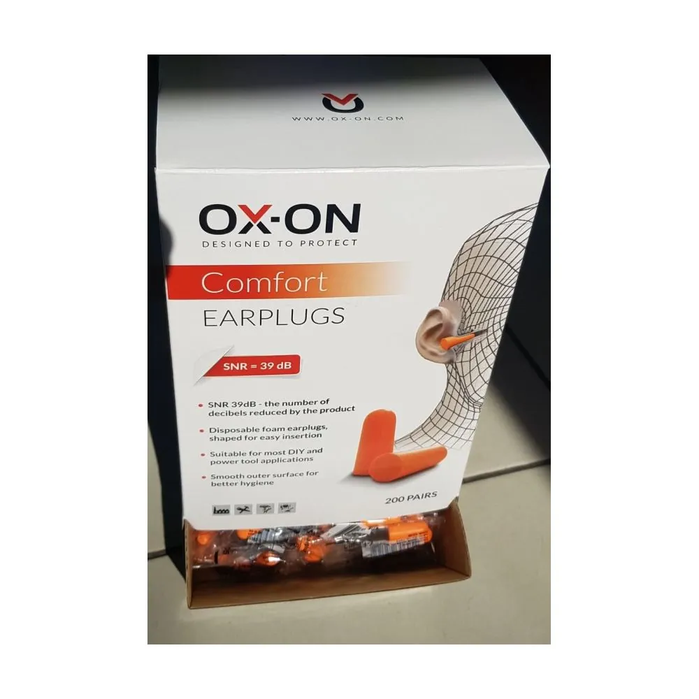 Vienkartiniai ausų kamštukai OX-On Comfort SNR 39 dB