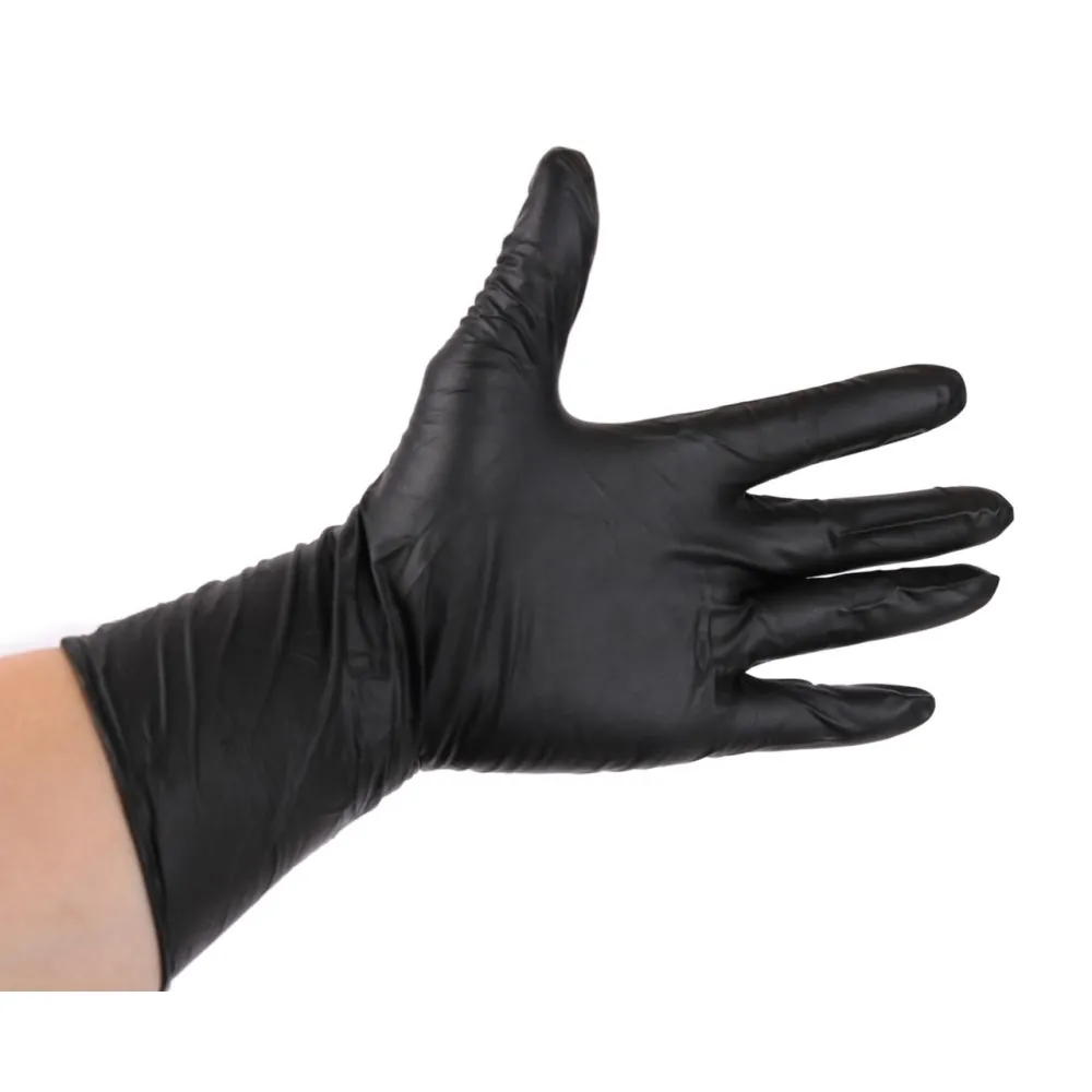 Storos vienkartinės nitrilo pirštinės Ideall® nitrile MOTO Juodos | Glove.lt
