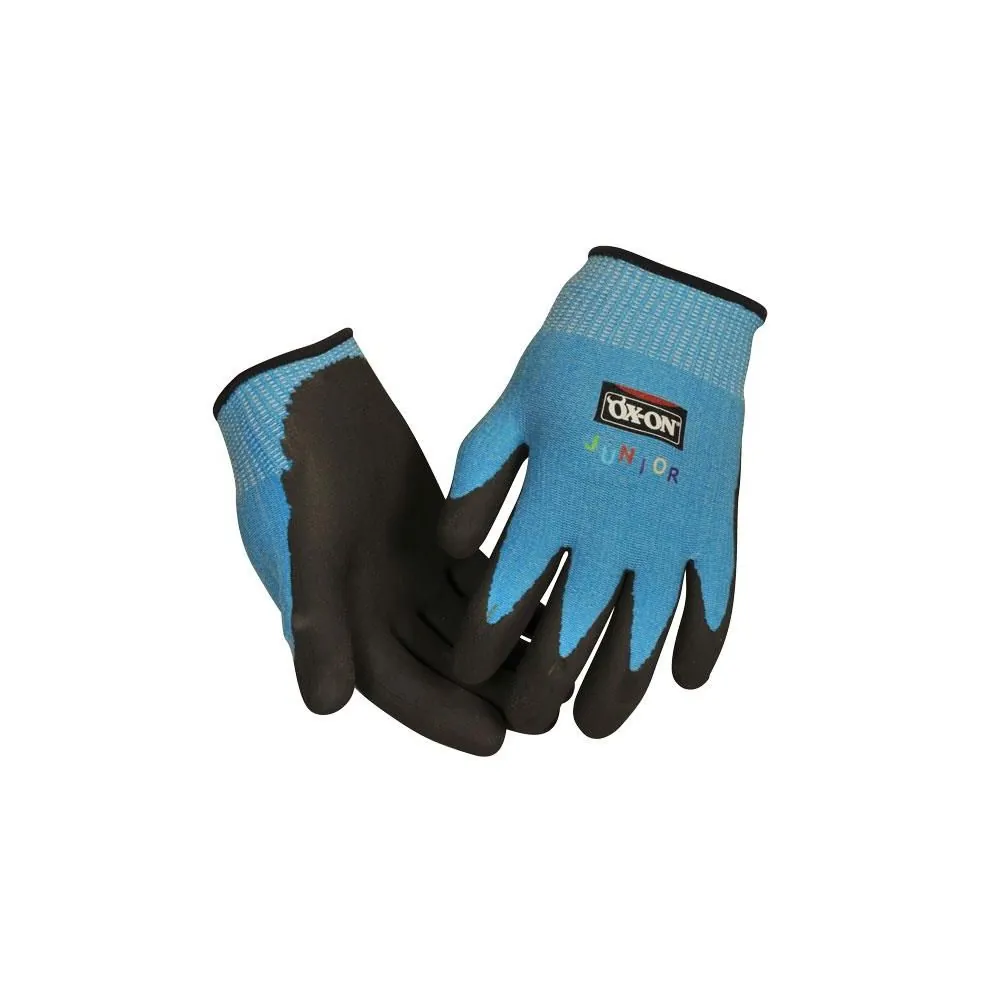 Vaikiškos darbo pirštinės 8-10 metų. Ox-On Junior 10000 Danija | Glove.lt