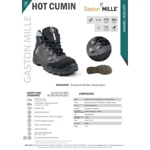 Gaston Mille HOT CUMIN S3 AN HI CI SRC Darbo batai | Glove.lt