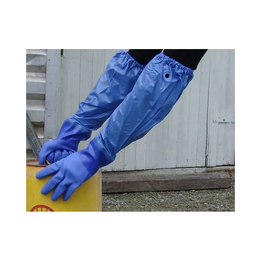 Showa 690 PVC pirštinės 65 cm – atsparios tepalams ir chemijai