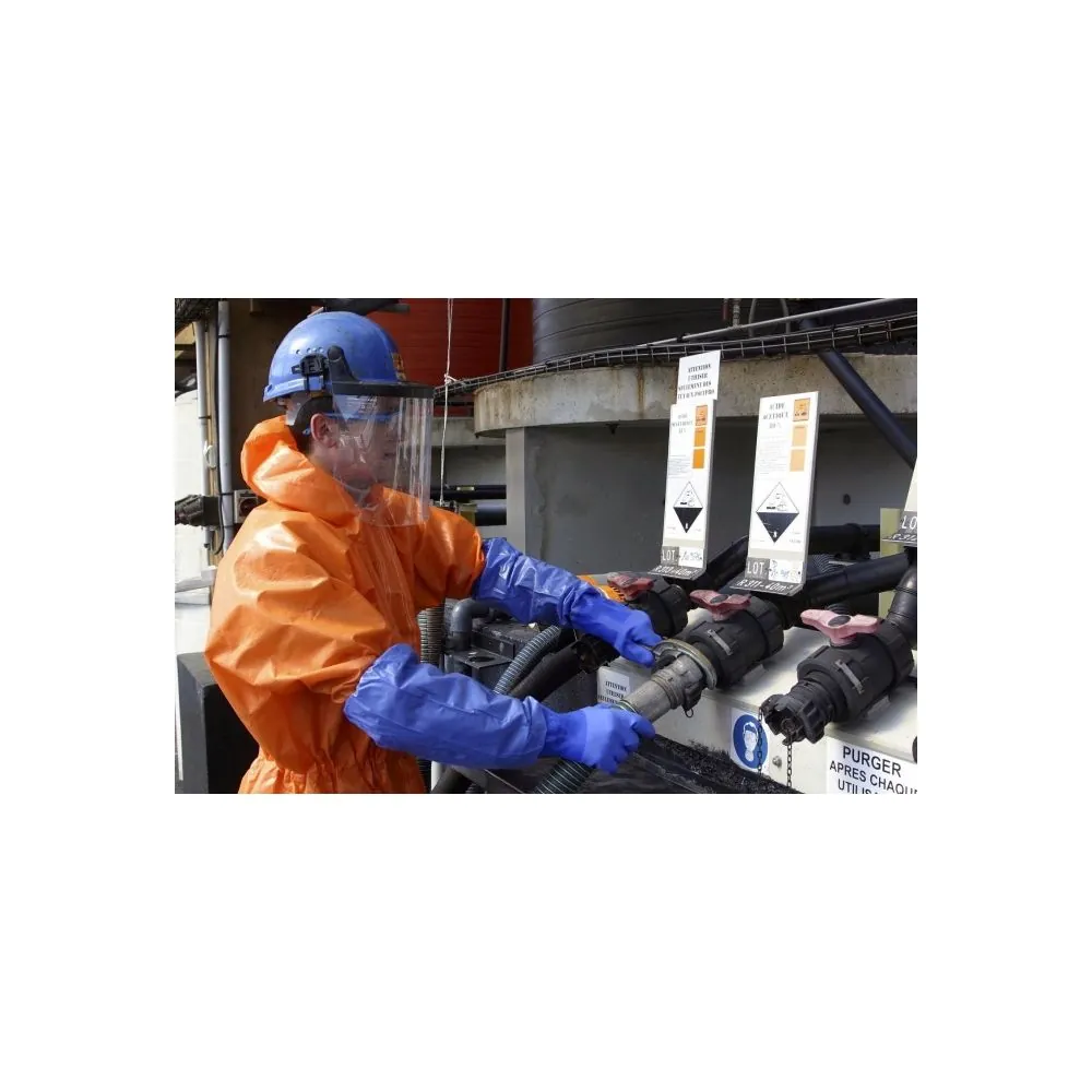 Showa 690 PVC pirštinės 65 cm – atsparios tepalams ir chemijai