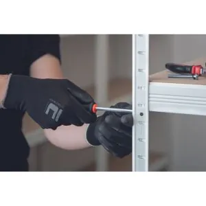 Aplietos darbo pirštinės Cerva BUNTING EVOLUTION BLACK PU