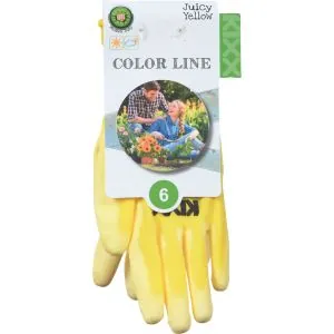 Aplietos sodo pirštinės Kixx JUICY YELLOW PU