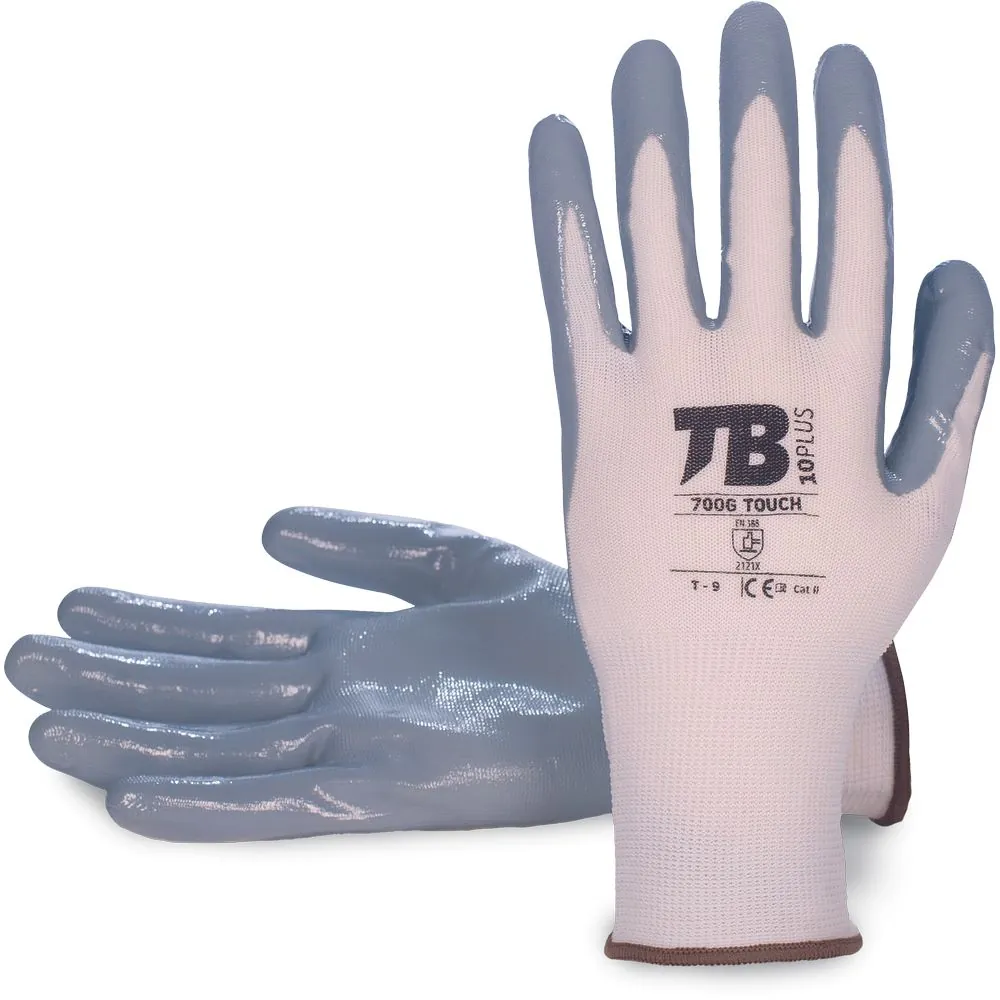 Nitrilinės aplietos pirštinės TB 700G TOUCH
