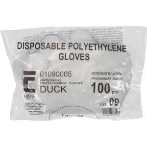 Vienkartinės polietileno pirštinės Cerva DUCK 100vnt. – higiena
