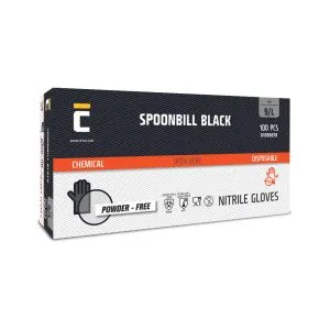 Vienkartinės nitrilinės pirštinės Cerva SPOONBILL BLACK