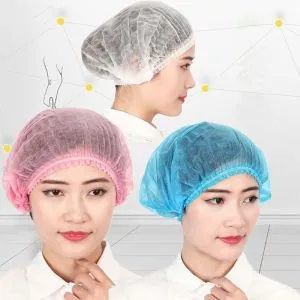 Vienkartinės kepuraitės Essenti Care PP CLIP 21”, klostuotos 100 vnt.