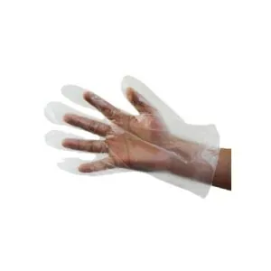 Vienkartinės skaidrios polietileno pirštinės HDPE 100 vienetų L dydis. | Glove.lt