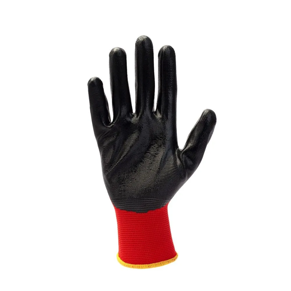 Apsauginės darbo pirštinės aplietos nitrilu Detrix Strict | Glove.lt