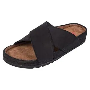 Buxa BZ116 ortopedinės šlepetės, nubuko oda | Glove.lt