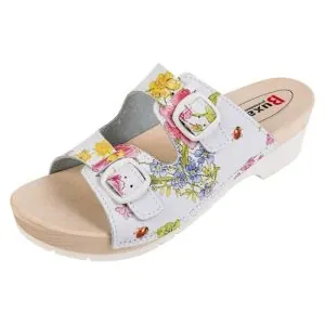 Buxa KPU3 medicininės šlepetės, gėlėtos | Glove.lt