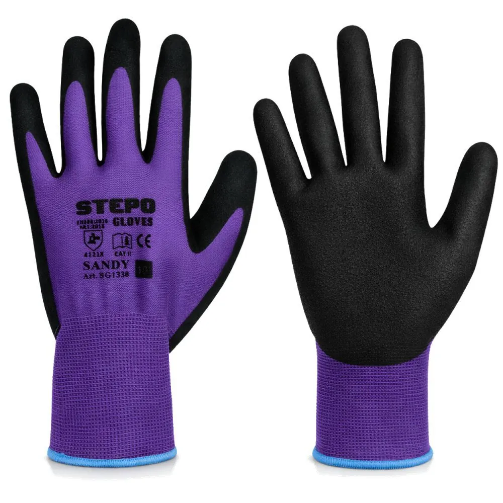 STEPO SANDY nitrilu aplietos darbo pirštinės | Glove.lt