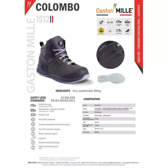 Gaston Mille darbo batai Colombo S3 SRA ESD nuotrauka