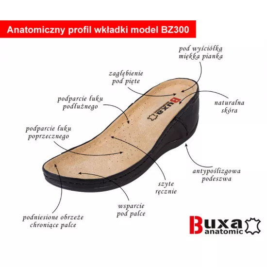 Moteriškos medicininės klumpės Buxa Anatomic BZ340 nuotrauka