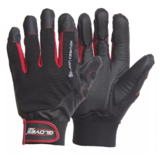 Antivibracinės pirštinės Gloves Pro Black Vibro Darbo pirštinės, Aplietos darbo pirštinės, Spec. paskirties darbo pirštinės nuotrauka