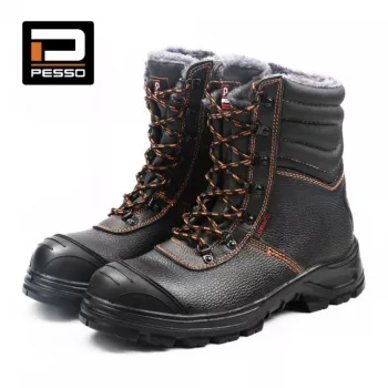 Pašiltinti darbo batai natūralios grublėtos odos Pesso BS659 S3 Kevlar