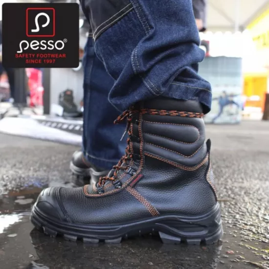Pašiltinti darbo batai natūralios grublėtos odos Pesso BS659 S3 Kevlar Darbo rūbai, Darbo kelnės, Pesso rūbų kolekcija, Pesso Batai nuotrauka
